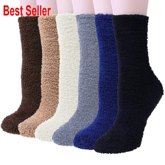Other - Fuzzy Fluffy Slipper Socks Cozy Warm Plush Winter Home Sleeping Wear